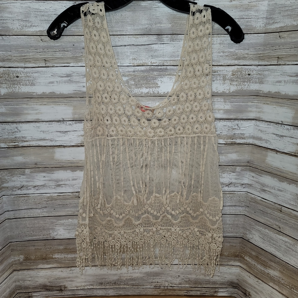 Off white crochet top